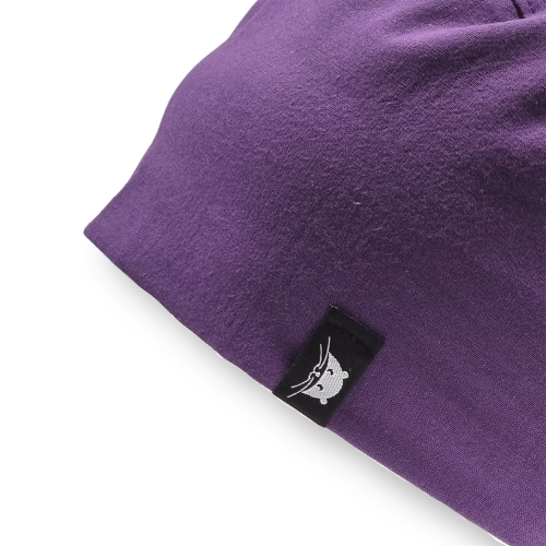 Calot court en tissu violet uni