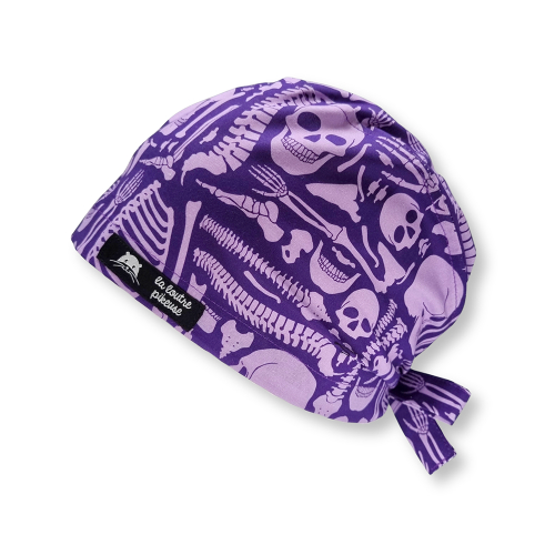 Calot de bloc couvrant - Traumato girl Calot de bloc couvrant avec des os, truamatologie, orthopédie violet