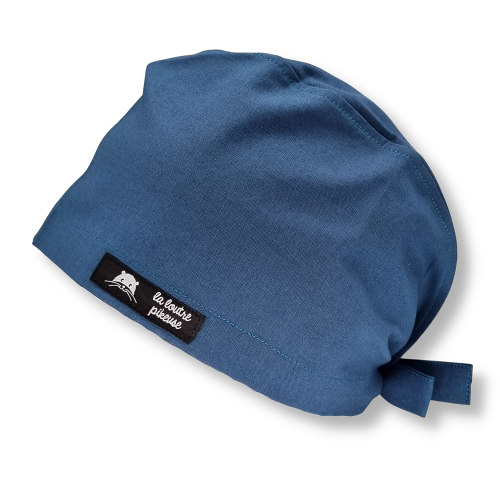 Calot de bloc couvrant uni bleu orage
