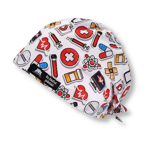 Calot de bloc couvrant - Médical Calot de bloc couvrant avec des motifs médicaux