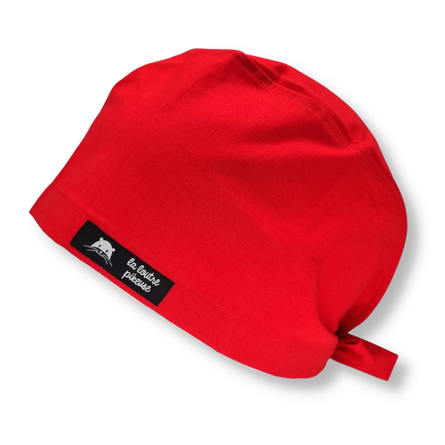 Calot de bloc couvrant - Rouge Calot de bloc couvrant uni rouge