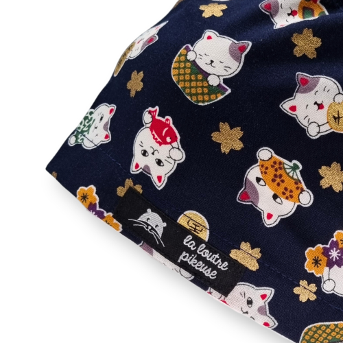 Calot de bloc couvrant avec des chats japonais