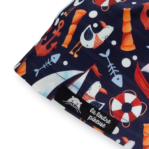 Calot de bloc couvrant avec des motifs marins