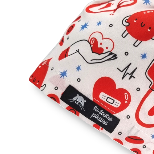 Calot de bloc couvrant avec des motifs de transfusion