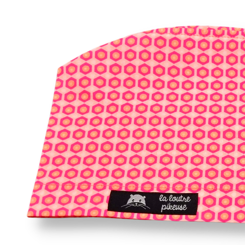Calot de bloc couvrant géométrique rose petit pan