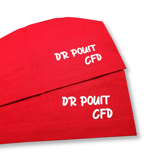 Calot de bloc couvrant uni rouge