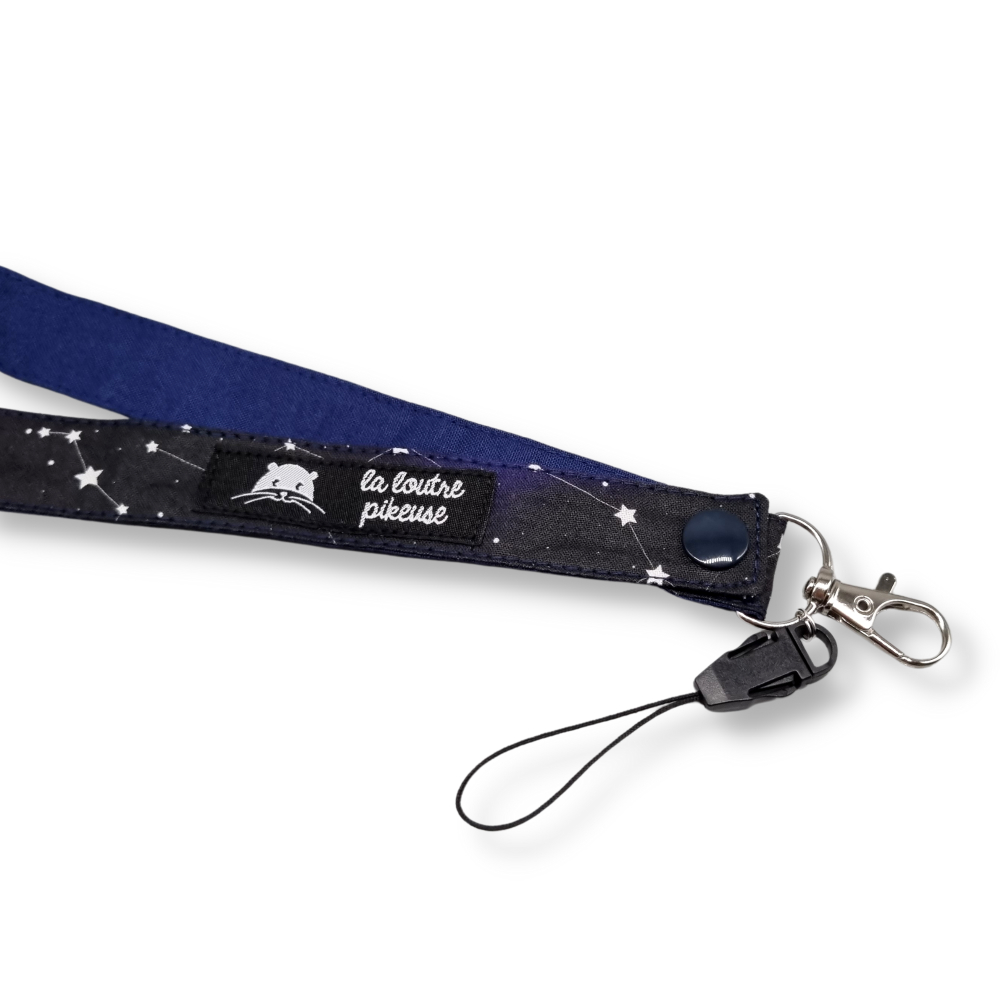 Tour de cou avec des constellations, รฉtoiles, bleues