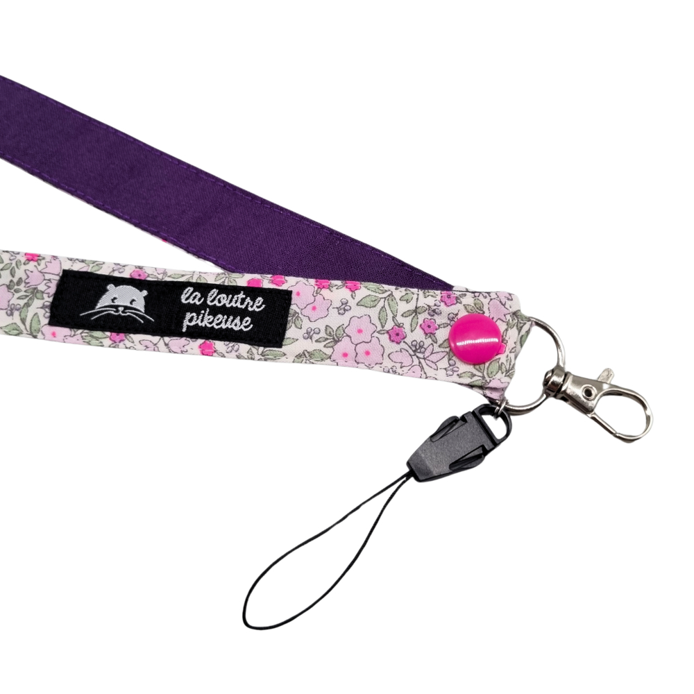 Tour de cou avec des fleurs rose fluo