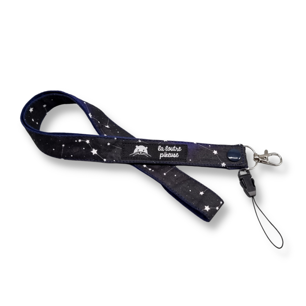 Tour de cou avec des constellations, รฉtoiles, bleues