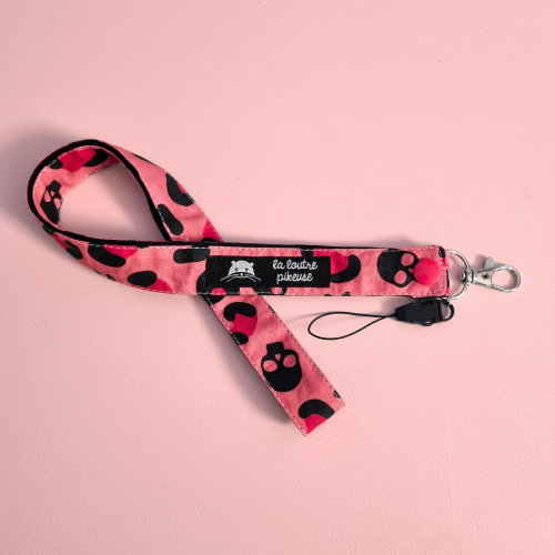 Collec’ Graouuu ! Calot de bloc couvrant en tissu motif léopard rose.