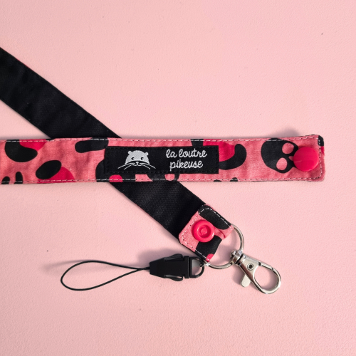 Collec’ Graouuu ! Calot de bloc couvrant en tissu motif léopard rose.