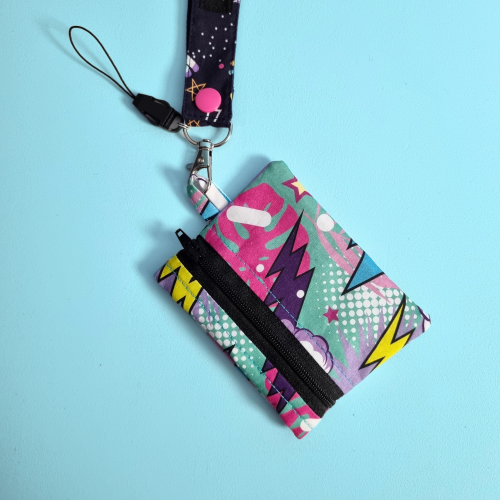 Porte-badge zippé - Coup de foudre Porte-badge zippé coup de foudre