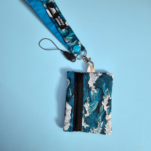 Porte-badge zippé - Dr Mamour Porte-badge zippé avec des vagues