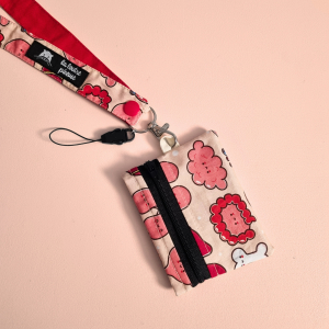 Porte-badge zippé avec des organes