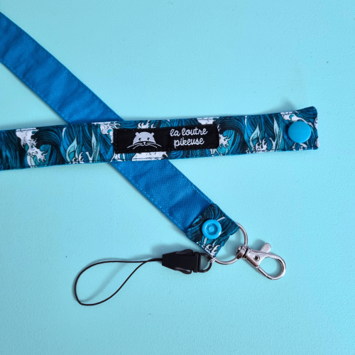 Tour de cou avec des vagues bleu turquoise japon